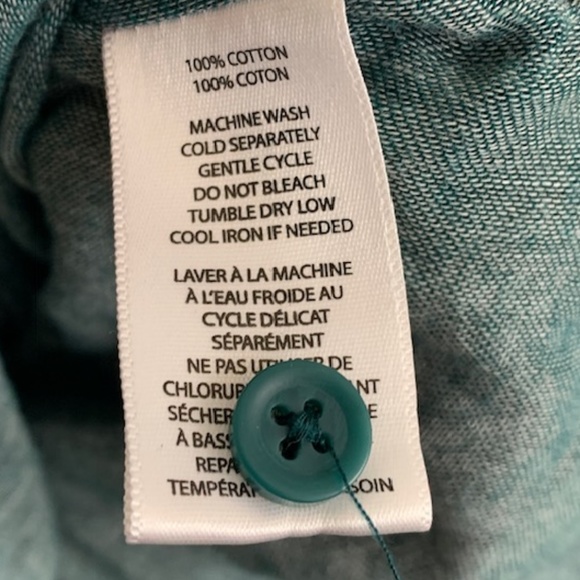 BeachLunchLounge Green/Blue Plaid Flannel - S - Picture 5 of 5